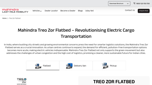 Mahindra - Treo Zor Flatbed Electric Cargo Vehicle