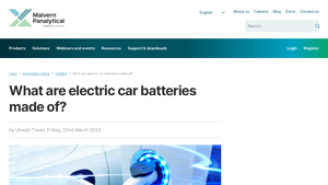 Malvern Panalytical - Electric Car Battery Solutions