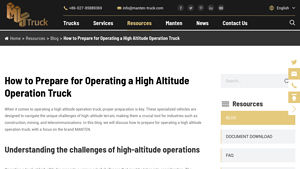 Manten - High Altitude Operation Trucks