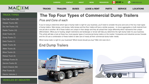 Maxim Inc - End Dump Trailers