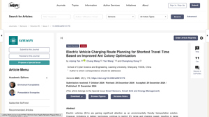 MDPI - Electric Vehicle Charging Route Optimization