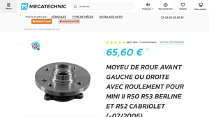 MecaTechnic - Moyeu de Roue Avant pour MINI II R50 R53 R52