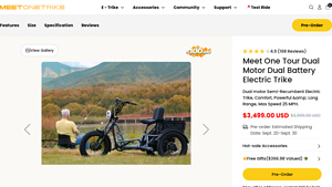 Meet One - Tour Dual Motor Electric Trike