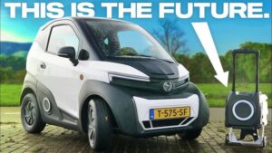 A stock image illustrating micro electric car concepts