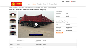 SINOTRUK - HOWO 6x4 Used Dump Truck