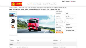 FAW - J6P 6x4 Tractor Trailer Truck