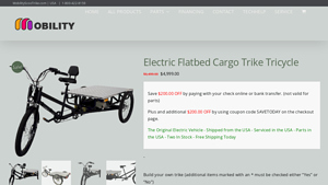 Mobility Scootrike - Electric Flatbed Cargo Trike EFC-100X