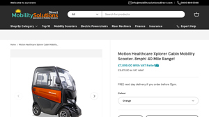Motion Healthcare - Xplorer Cabin Mobility Scooter