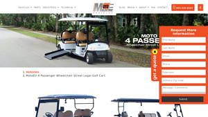 MotoEV - 4 Passenger Wheelchair Street Legal Golf Cart