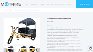 Motrike - Luxury Electric 6 Seaters Pedicab
