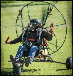 A stock image illustrating paramotor paragliding trike concepts