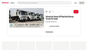 Sinotruk - Howo 371hp 8x4 Dump Truck