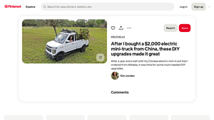 Pinterest - $2,000 Electric Mini-Truck