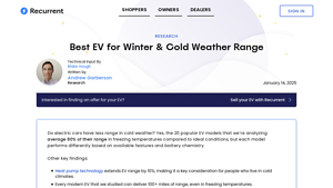 Recurrent Auto - EV Cold Weather Performance