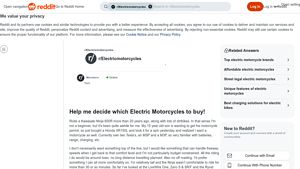 Reddit - Electric Bikes Overview