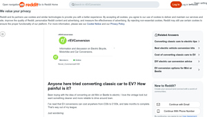 Reddit - Electric Vehicle Conversion