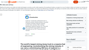 Reddit - World's Largest Mining Dump Truck