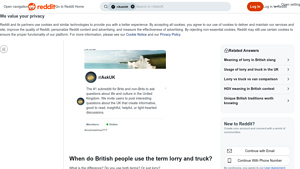 Reddit - Lorry vs. Truck Discussion