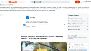 Reddit - Truck Cranes