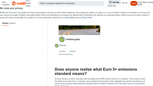 Reddit - Euro 5+ Emissions Compliance