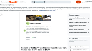 Reddit - $1,000 Electric Mini-Truck
