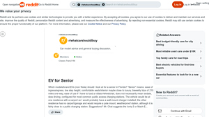 Non-Tesla EVs - Senior-Friendly Options