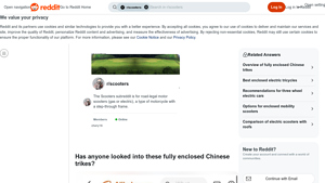 Chinese Trikes - Registration and Safety Concerns