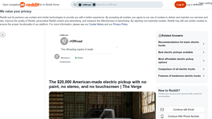 Reddit - Electric Pickup Truck