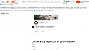 Reddit - Mototaxis in Latin America
