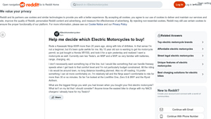 Reddit - Top Electric Motorcycles