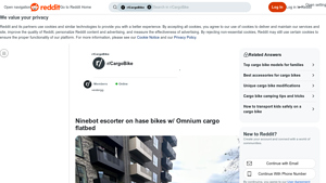 Ninebot - Hase Bikes with Omnium Cargo Flatbed