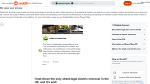 Reddit - Street-Legal Electric Microcar