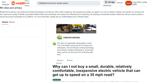 Reddit - Medium Speed Electric Vehicle