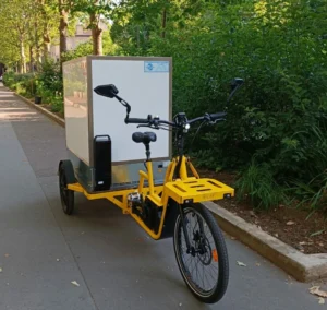 A stock image illustrating refrigerated tricycle concepts