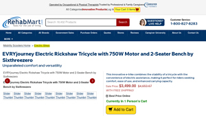 Sixthreezero - EVRYjourney Electric Rickshaw Tricycle