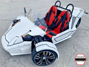 A stock image illustrating reverse trike car concepts