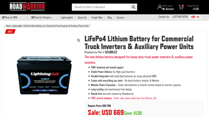 Road Warrior - LightningVolt 100Ah Lithium Battery