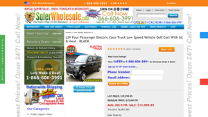 LSV - Four Passenger Electric Coco Truck Golf Cart