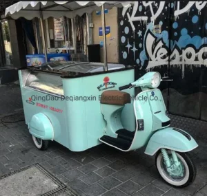 A stock image illustrating scooter food truck concepts