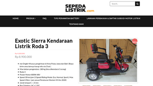 Exotic Sierra - Kendaraan Listrik Roda 3
