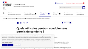 Service Public - Véhicules Sans Permis