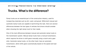 SimpleLend - Dump Truck Differences