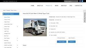 Sino Heavy Vehicles - Howo 6x4 20 Cubic Meter Tipper Truck