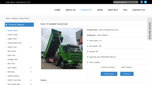 Sino Heavy Vehicles - HOWO 12 Wheeler Dump Truck