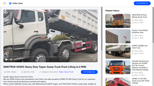 SINOTRUK - HOWO N7 8X4 Heavy Duty Tipper Dump Truck