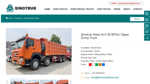 Sinotruk - Howo 8×4 Tipper Dump Truck