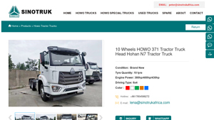 SINOTRUK - 10 Wheels HOWO 371 Tractor Truck Head