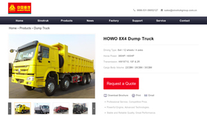 SINOTRUK - HOWO 8X4 Dump Truck