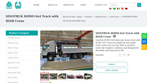 Sinotruk - HOWO 6x4 Truck with HIAB 14T Crane