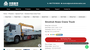 Sinotruk - Howo Crane Truck